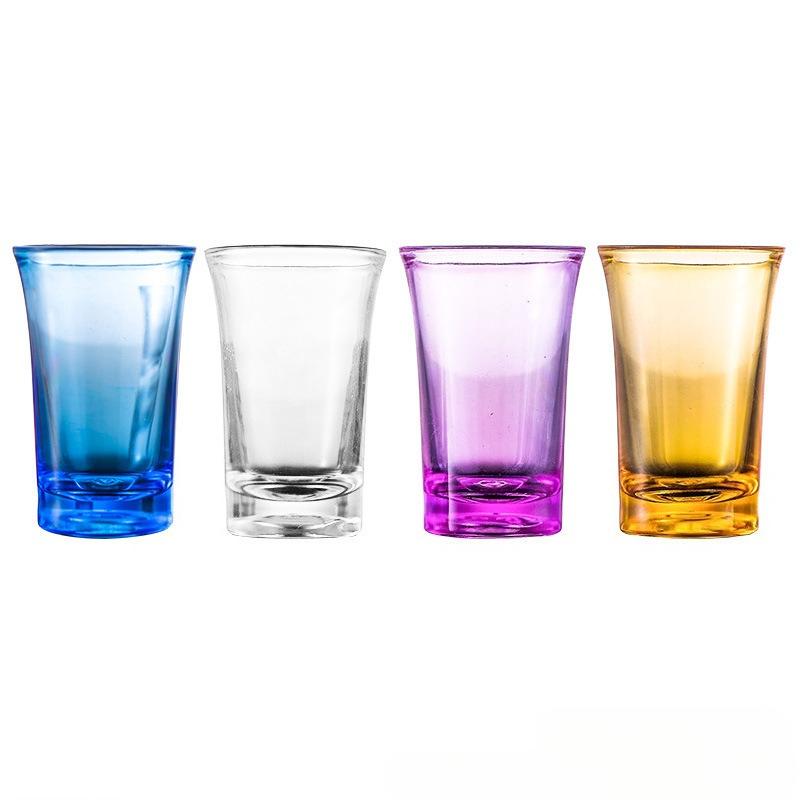 10 PCs BPA-Free 35ml Plastic Shot Glasses, Shatterproof Rainbow Liquor Cups for Party Club Bar, Dishwasher Safe Barware