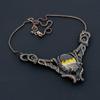 Bumblebee Jasper Gemstone Pure Copper Wire Wrapped Handmade Necklace Jewelry For Gift