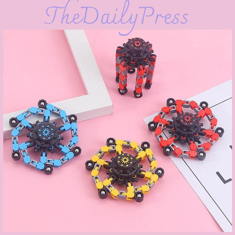 With Gyroscope Plastic Creative Chain Design For Anxiety Relief Exercise Hand