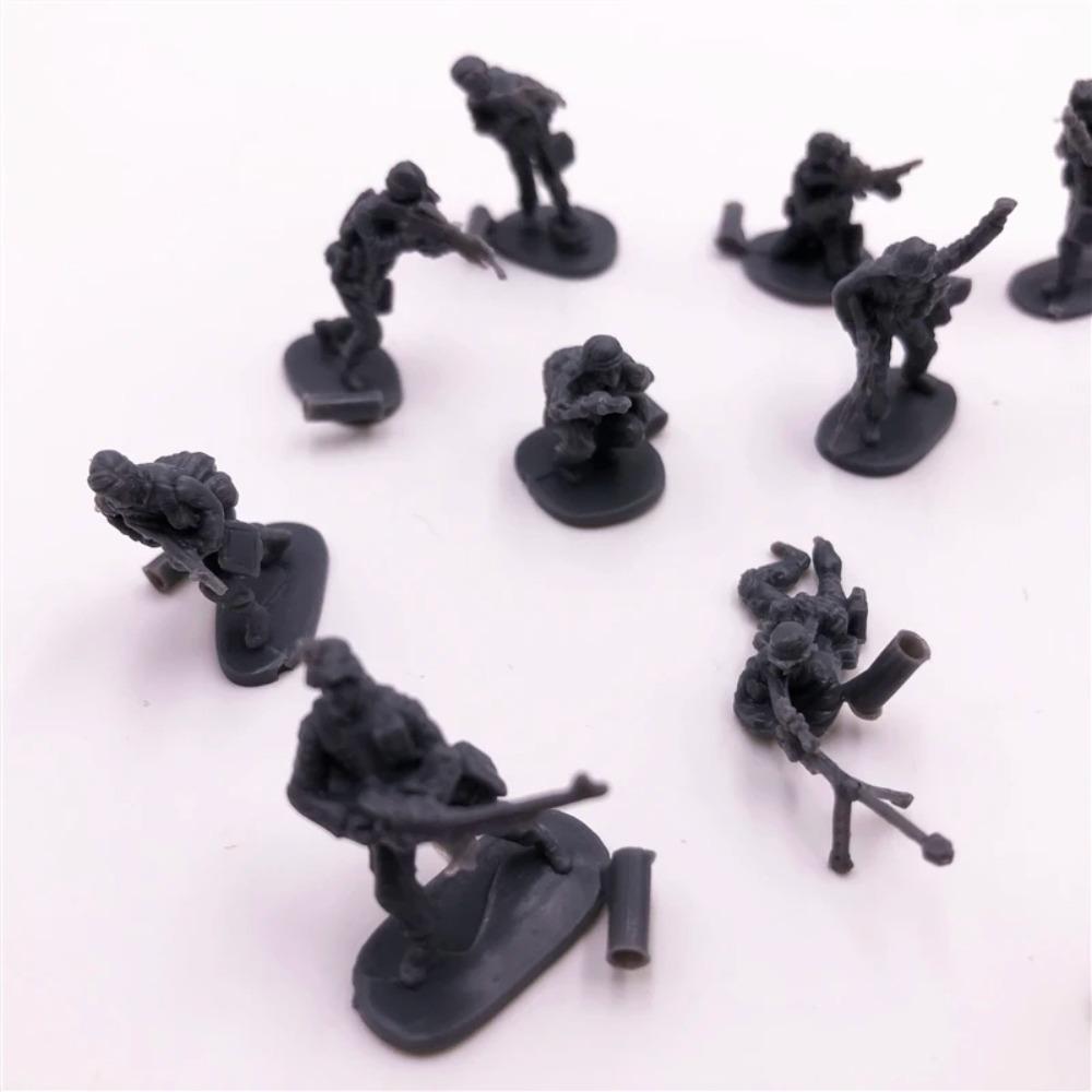 1:72 4D Zusammenbau Soldatenmodell Kunststoff Kleiner Soldat Verschiedene Formen Sandtischmodell Spielzeug
