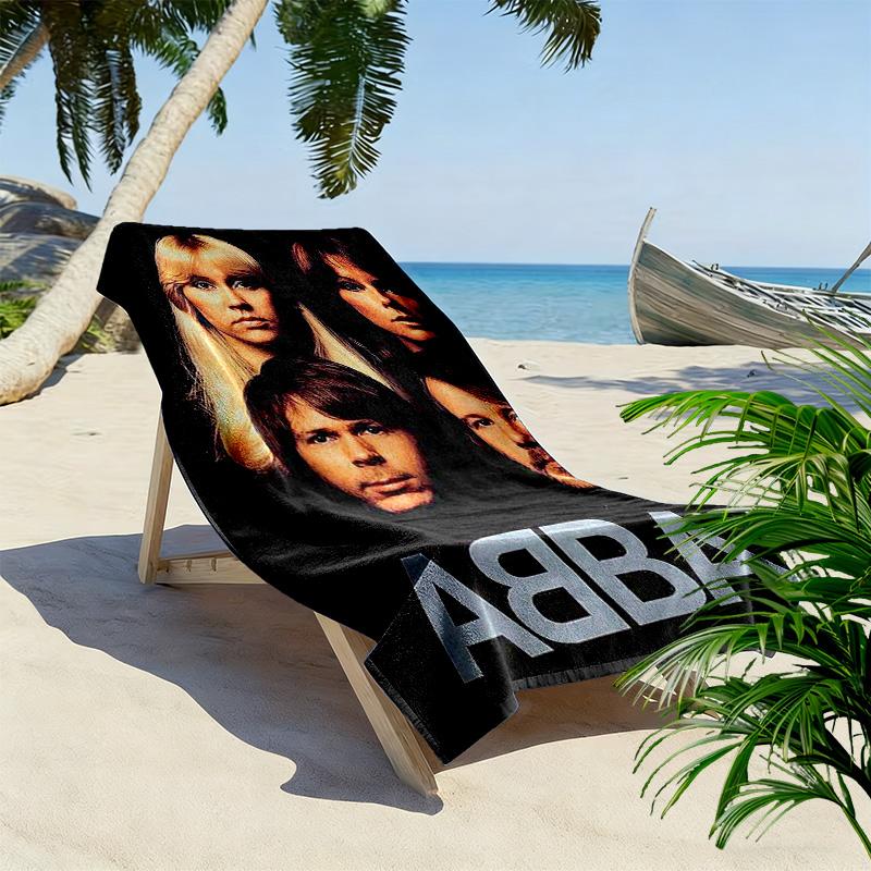 ABBA Iconic Band Legacy Beach Towel Portable for Travel Beach Seaside Quick-drying Swim Towel Swim Fashion Printing Outdoor Picnic Beach Mat