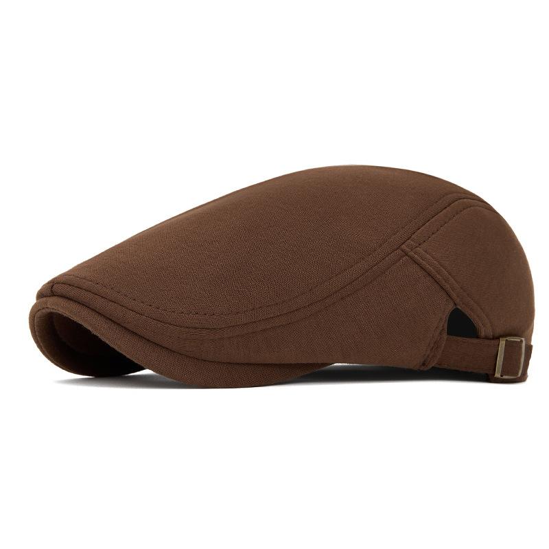 Cotton Adjustable Newsboy Caps Men Woman Casual Beret Flat Ivy Cap Soft Solid Color Driving Cabbie Hat Unisex Black Gray Hats