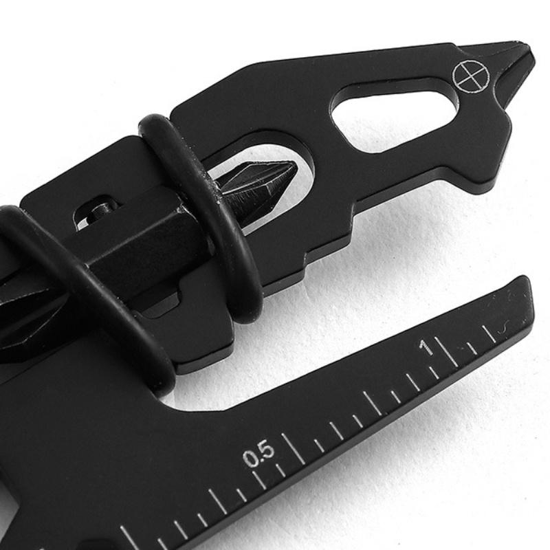 1pc Outdoor Multifunctional Folding Maintenance Tool EDC Portable Bottle Opener Camping Tool Keychain Art Knife