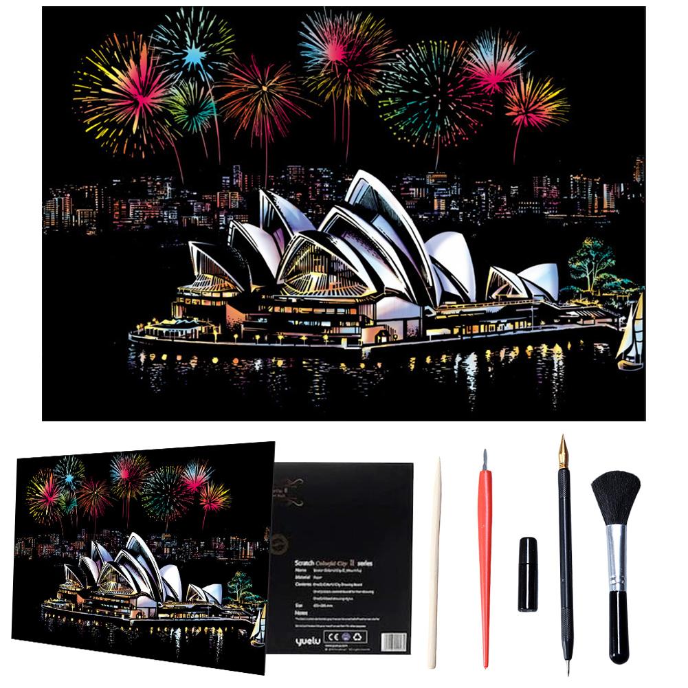Scratch Art Paper for Adults Scratch Art Painting Paper Scratch Art Painting Toy Gift for Friends Family