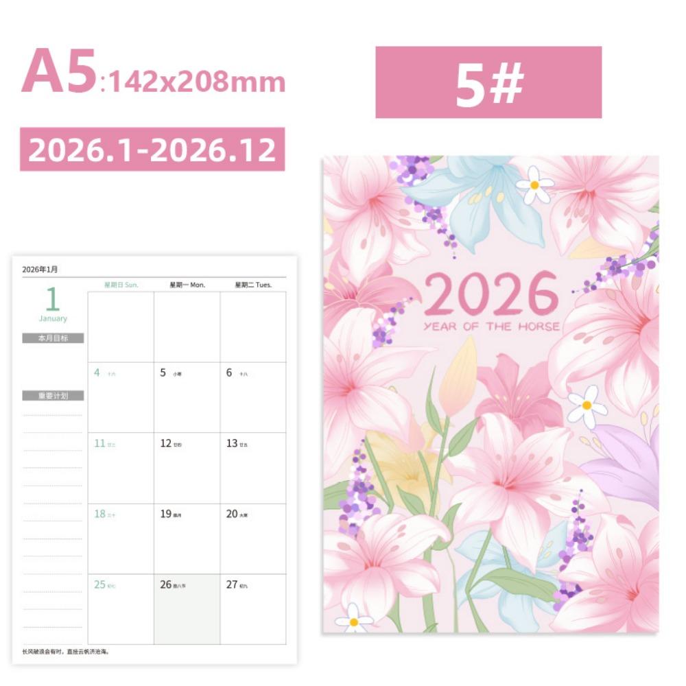 Learning Plan Planner Notebook A4 A5 Agenda Planner Portable 2026 Schedules Notebook  Office