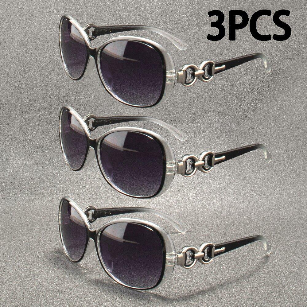 3PCS Fashion Square Sunglasses Women Luxury Brand Big Purple Sun Glasses Female Mirror Shades Ladies Feminino