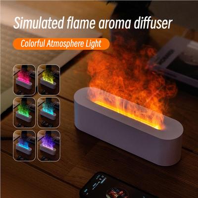 7 Colors Flame Lamp Aromatherapy Air Humidifier Diffuser Usb Electric Ultrasonic Cool Mist Essential Oil Diffuser Humidificador