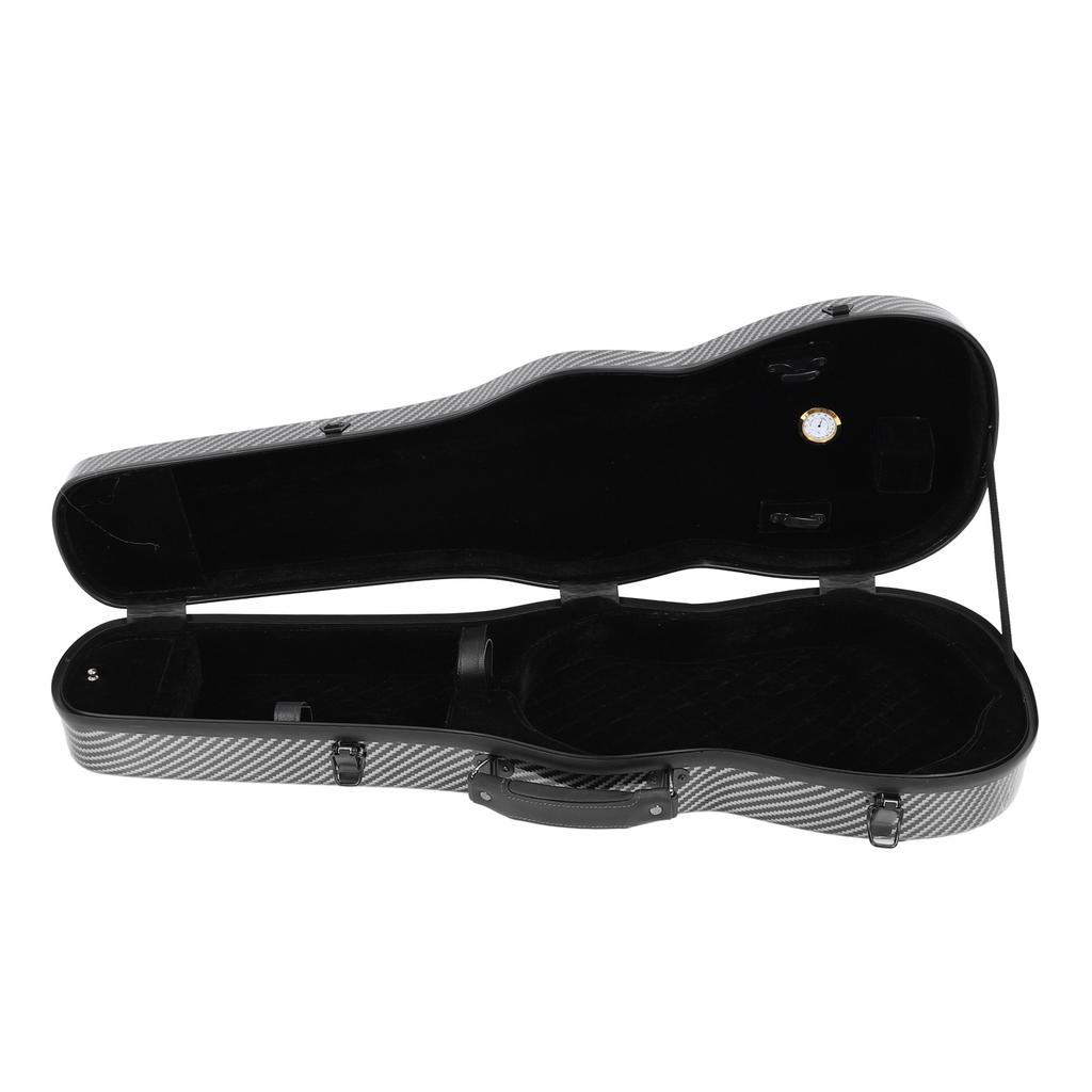 4 4 Violin Case Black Carbon Fiber Impact Resist Lightweight Soft Padding Violin Storage Box