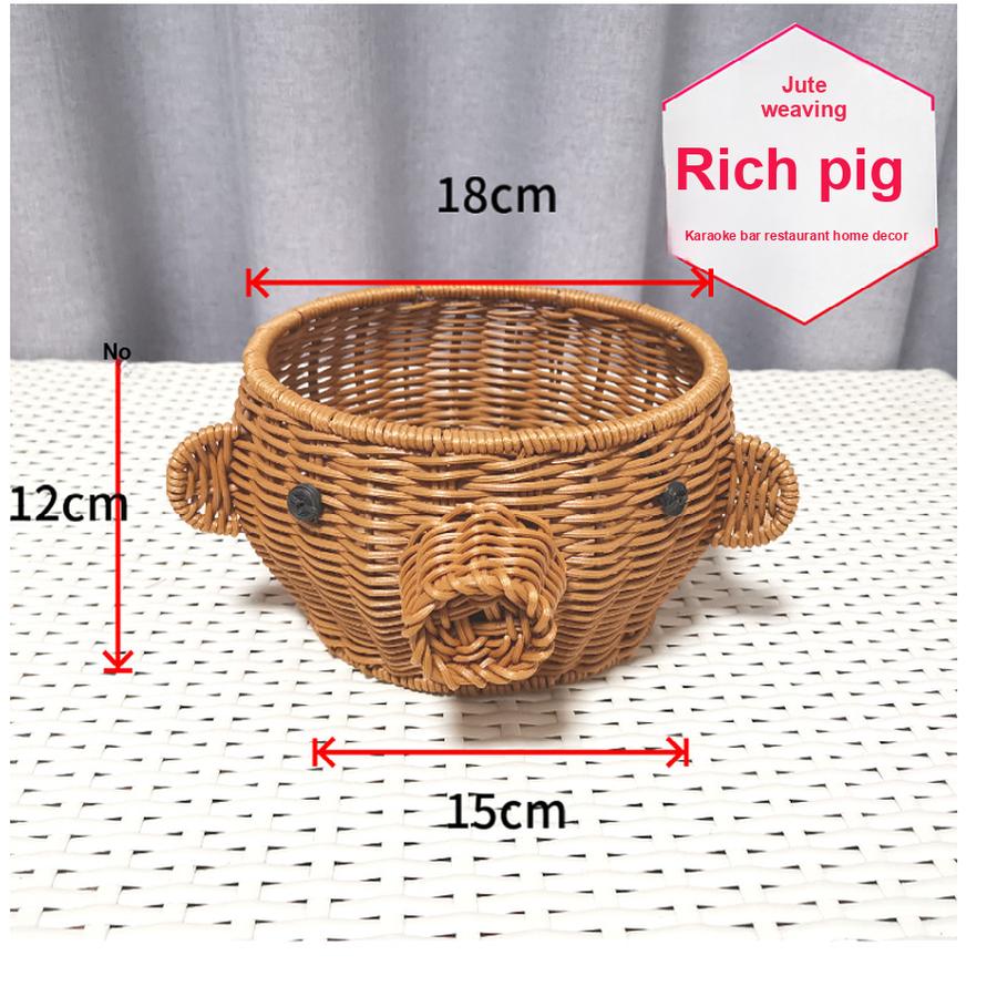 Cesta de Armazenamento Cesta de Frutas Estante de Mesa de Centro para Sala de Estar Criativa Moderna Casa Plástico Cestas de Vime Decorativas de Mesa