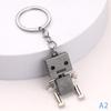 1/3Pcszinc Alloy Robot Keychain Joint Movable Movable Robot Keychain Retro Simple Cute Cartoon Pendant Keychain Chain Boy'S Gift