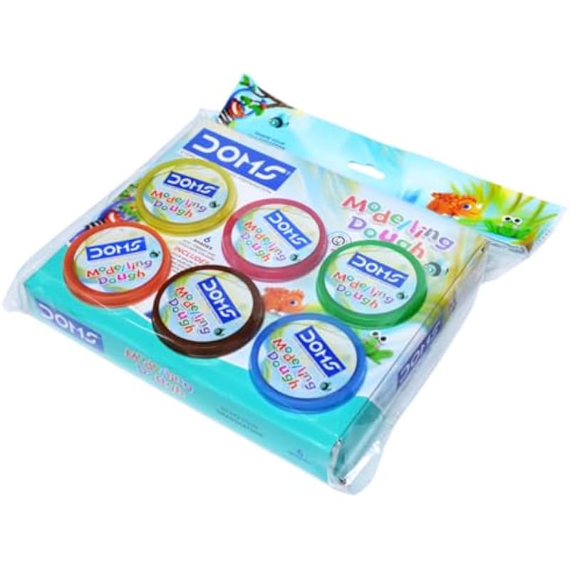Doms Knete 6 Farben(150 g) | Sicher & Ungiftig | Für DIY Kunst & Handwerk | Aktivität Für Kinder | 6 Farbtöne Mit 4 Schattierungen