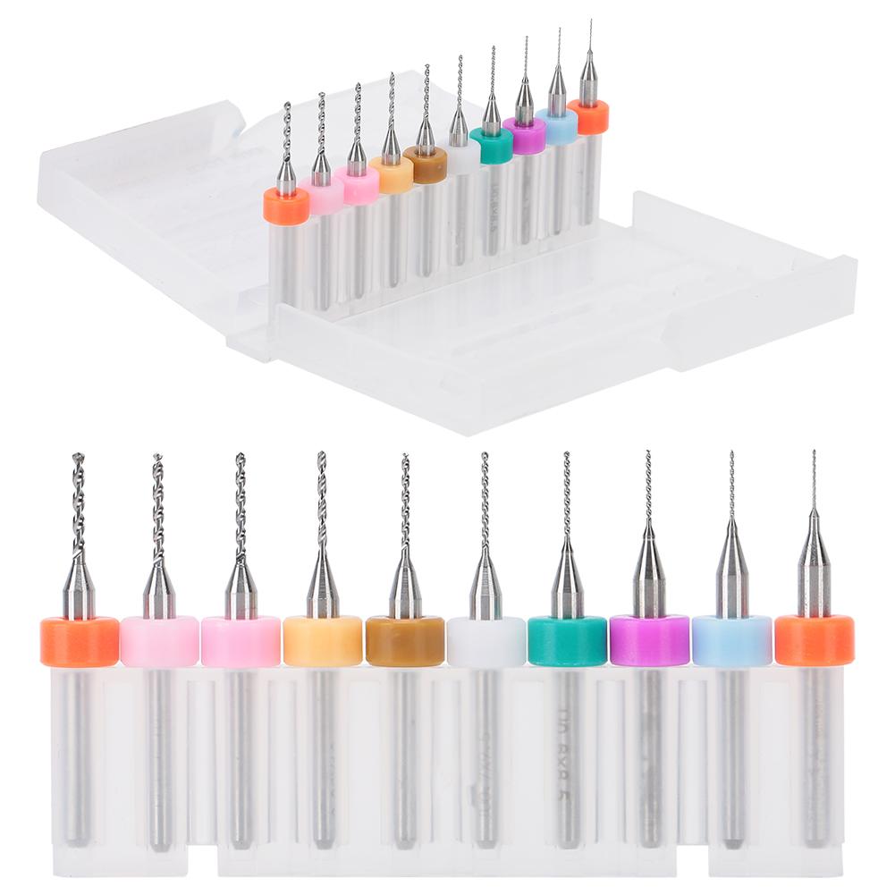 10Pcs Mini Drill Bits Set for Woodworking Watch Mobile Phone Repair Tools 0.3MM‑1.2MM