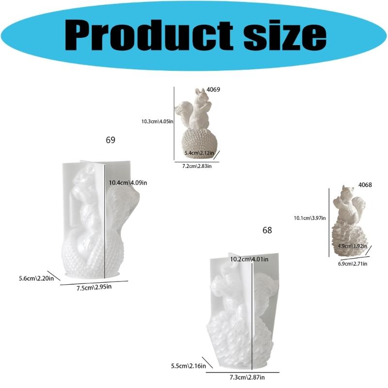 Detaillierte Schmuckornament-Formen Eichhörnchen-Form Dekorative Bastelformen Handgemachte Ornament-Formen zur Herstellung von Harz