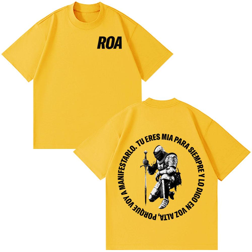Rapper Roa Tour 2026 Fashion Print Tshirt Men Women Harajuku Vintage Tshirt Summer Cotton Casual Hiphop Punk Loose Tshirts