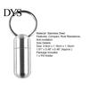 Widely Use High Hardness Pill Holder Sealing Stainless Steel Waterproof Case Keychain for Camping