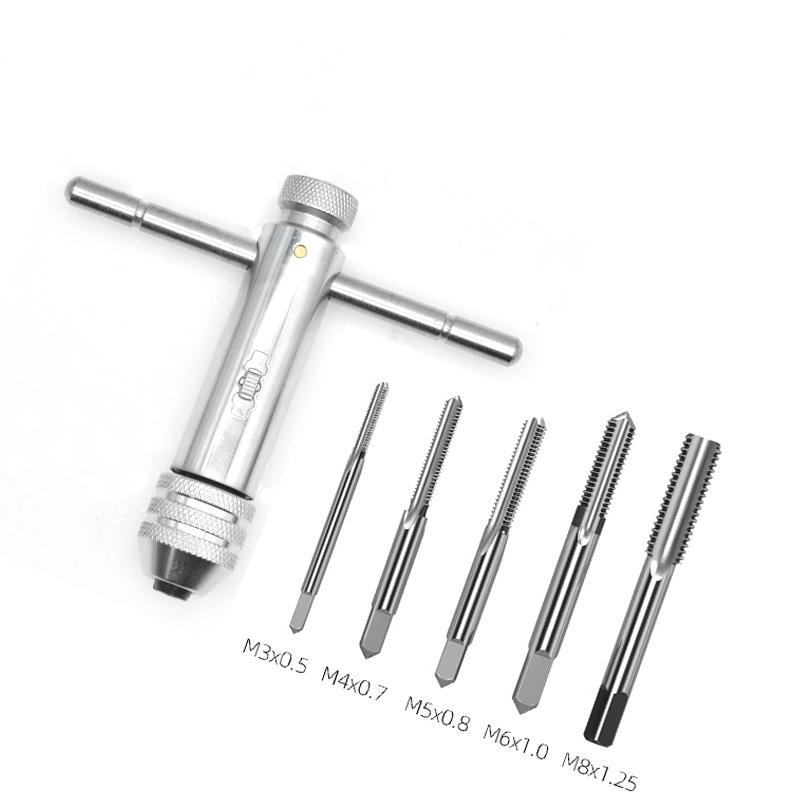 Adjustable Tap Wrench Spanner for 3-12mm Hand Tap High Strength Steel Tool for Metalworking Mechanics Home Repair