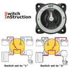500A Disconnect Switch 3 Position Power Disconnect Switch IP66 Waterproof Ignition Protection for RV Boat Marine