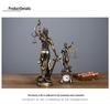 Bronze Goddess Themis Sculpture: Justice Law Scales Ornament for Lawyer's Office