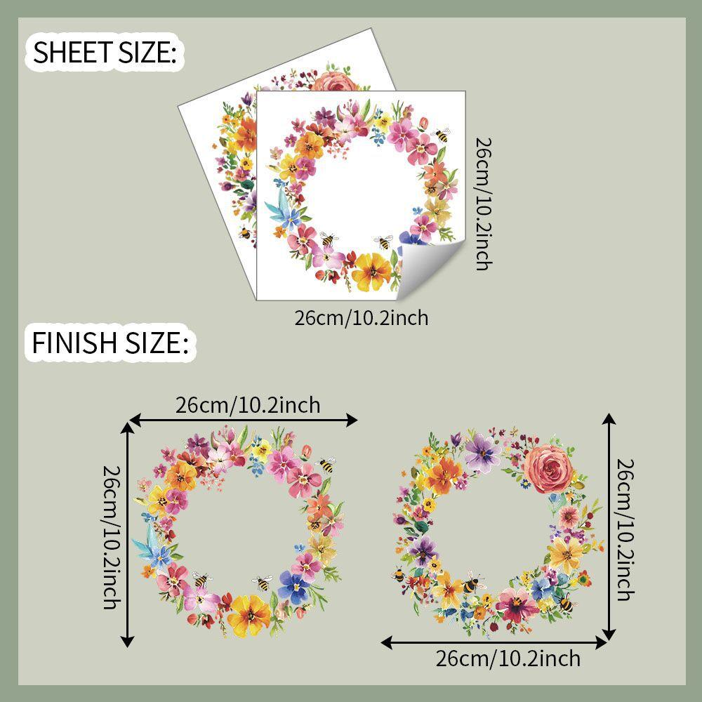 

Painted Butterfly Garland Washing Machine Home Background Beautification Decorative Stickers