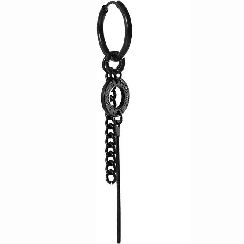 Personalized Chain One-word Long Earrings, Earrings, Titanium Steel Studs.