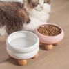 Ceramic Cat Feeding Bowls Large Capacity Neck Protection Anti Vomiting Food Water Bowls Food