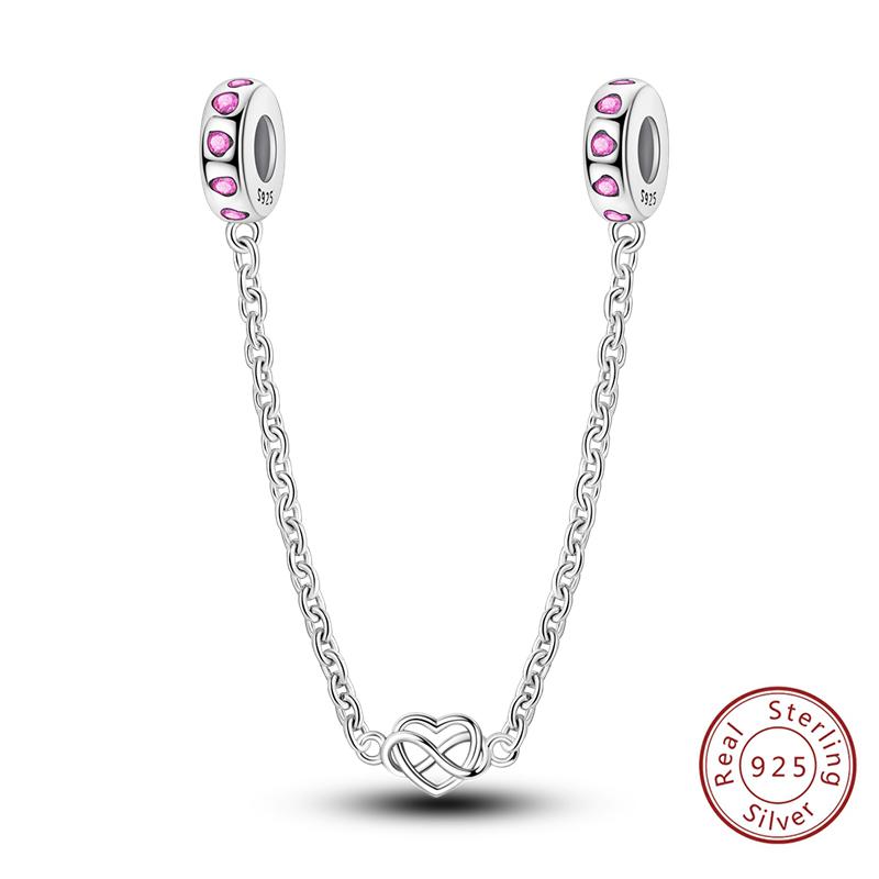 Girl New Stars Safety Chain Clip Charms Metal Key Locks Pendent Fit Original Bracelets Make Your Own Festival Accessory Elegant Fashion Beautiful