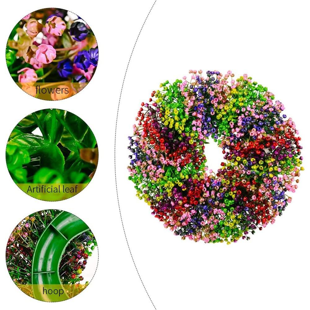 Spring Wreaths for Front Door Spring Decor Summer 40cm Gypsophila Wreaths