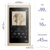 Sony Walkman A Series 16GB MP3 microSD Card Up To 45 Hours of Continuous 2018 Pale Gold NW-A55HN Player, Bluetooth, Support, High-Resolution Audio,