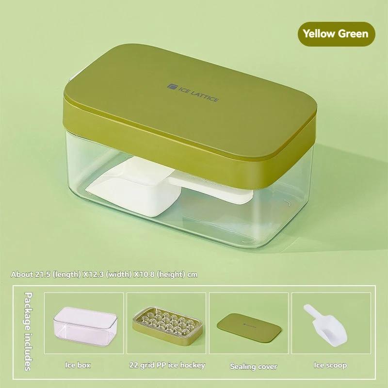 Mini Ice Cube Tray With Lid And Bin Ice Cube Maker Ice Mold Ice Cubes Storage Box Spill-resistant Removable For Whiskey Cocktail