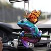 New Exciting Green Frog Car Charm Adorable Acrylic Keychain Home Decor Accessory