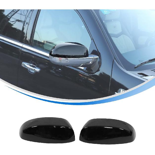 Side Door Mirror Cover Cadillac Escalade 2007-2014, Car Outside Rear View Mirror Housing Protector Cover Cap Trim Accessories ABS Plastic 2PCS