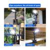 Waterproof Solar Outdoor Lights 60 LED Auto on/Off Clip-On Outdoor Lights 4 Modes Vertically Adjustable Garden Lights