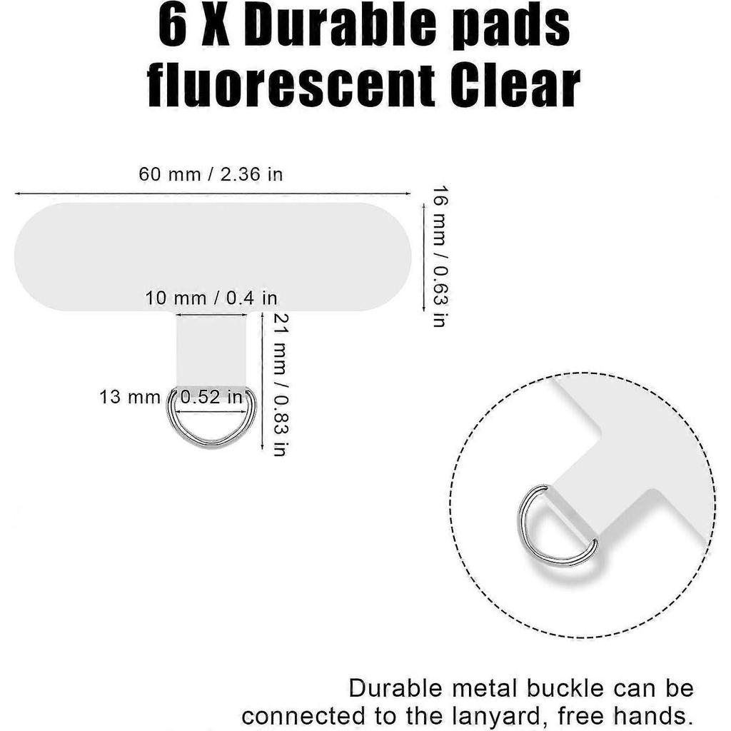 10 Pieces Cell Phone Lanyard Patch, Transparent Multifunctional Phone Lanyard Patch Cell