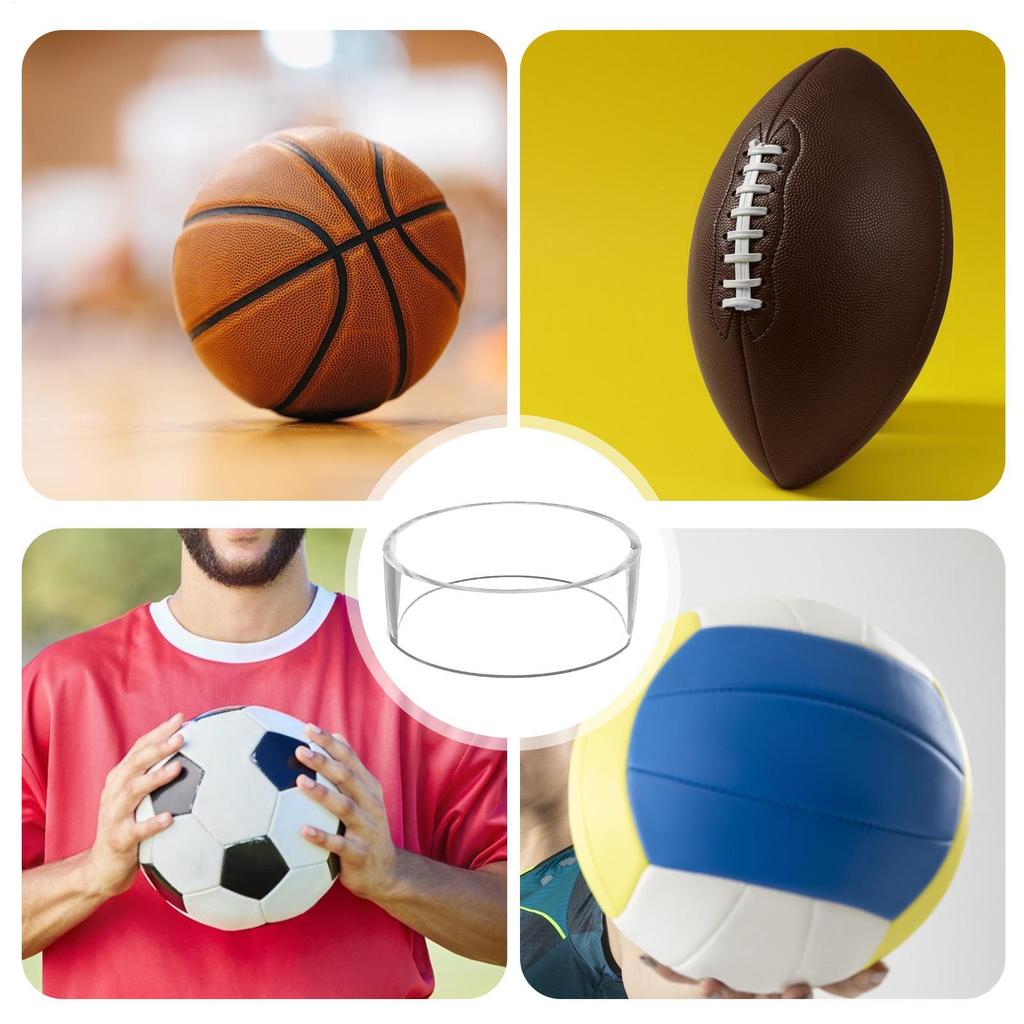 Acrylic Ball Display Stand Round Ring Ball Holder Football Stand Basketball Holder Ball Display Holder for Basketball Volleyball