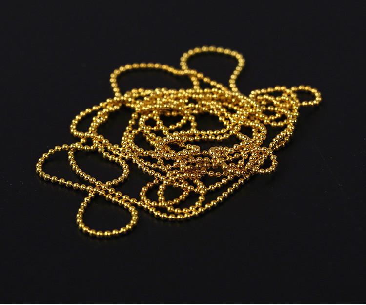 

100cm 3D Gold Silver Nails Metal Chain Bead Micro Tips DIY Steel Ball Punk Style Nail Art Decoration Beauty Accessories золотой