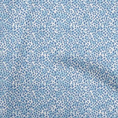 Cotton Flex Blue Fabric Animal Skin Sewing Material Print Fabric by The Yard 40 Inch