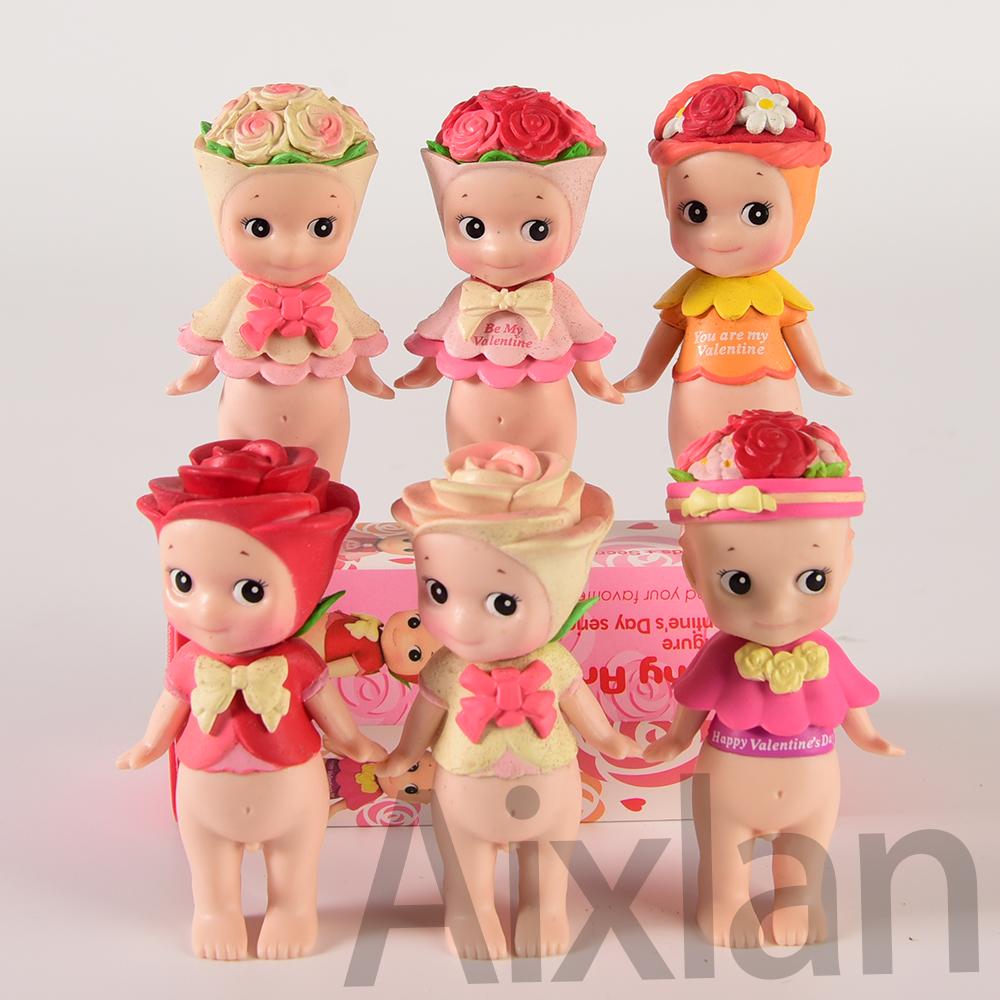 Cute Kewpie Doll Valentine's Day Limited Edition Sonny Angel Animal Action Figure Toys Fox Dog Mouse Limited 1 PCS 8 CM
