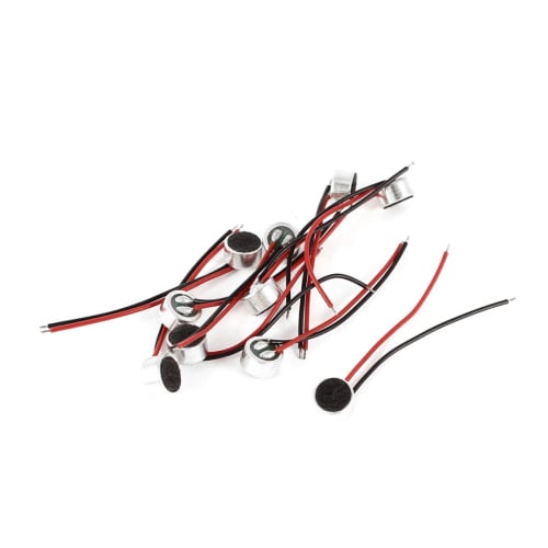 uxcell Electret Condenser Microphone, 2 Condenser Wires, Cartridge, 6mm x 3.5mm, Pack of 10