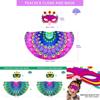 Childrens Peacock Costume Set With Mask And Wings For Halloween And Party Dress Up