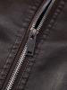 Men's Stand Collar PU Leather Motorcycle Jacket - Spring/Autumn Style