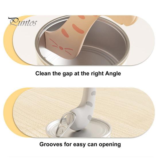 Cat Wet Food Spoon Pet Canned Food Spatula Scoop Pet Food Can Cover Remover Manual Can Opener Jar Lid Scraper for Dog Food Cans