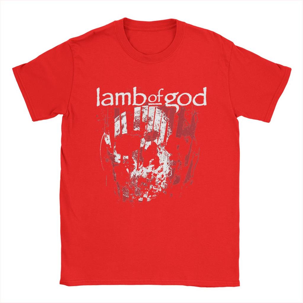 Lamb Of God T Shirt Men Cotton Novelty T-Shirt Round Neck Tees Short Sleeve Tops Big Size