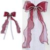 Decorative Bowknot Curtain Holdbacks Durable Polyester Fabric 80cm Length For Bedroom Dining Room Wedding Party Setups