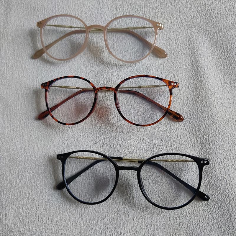 3 Pairs Per Set Women Basic Classic Anti-blue Light Glasses Vintage Round Simple Anti Blue Light Blocking Eyewear For Men