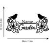Custom Metal Garden Sculpture, Personalized Outdoor Sign & Wall Art Decor