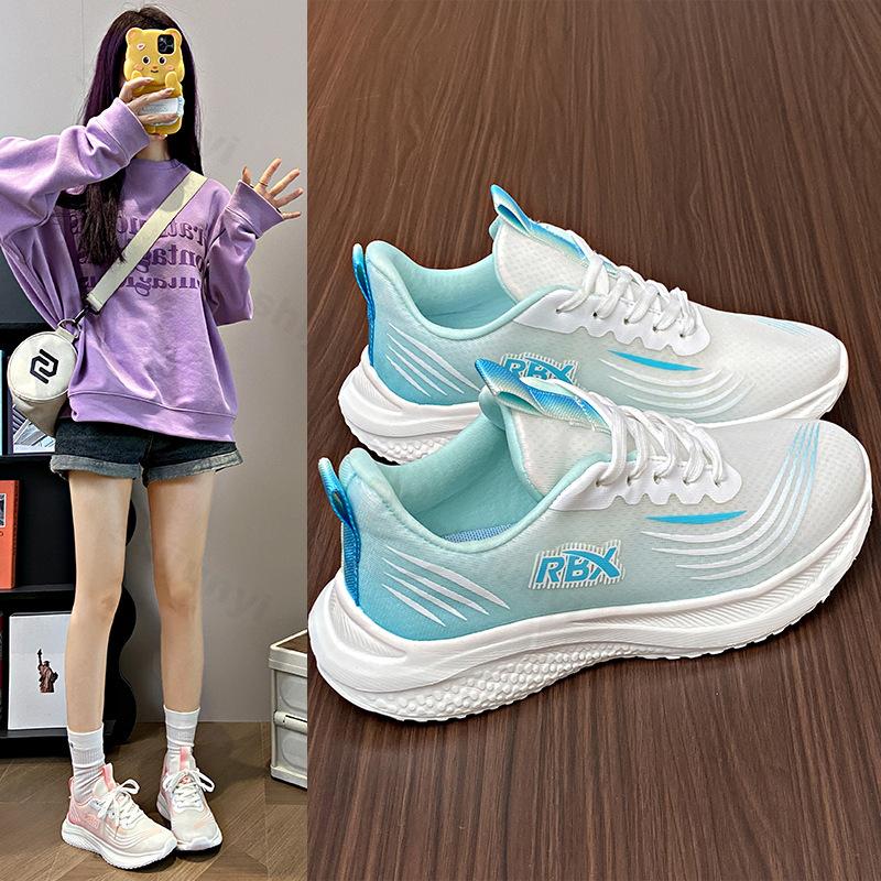 2025 Summer Women's Shoes New Breathable Mesh Hollow Fly Weave Women's Shoes Lace-up Vulcanize Shoes Women's Casual Sneakers
