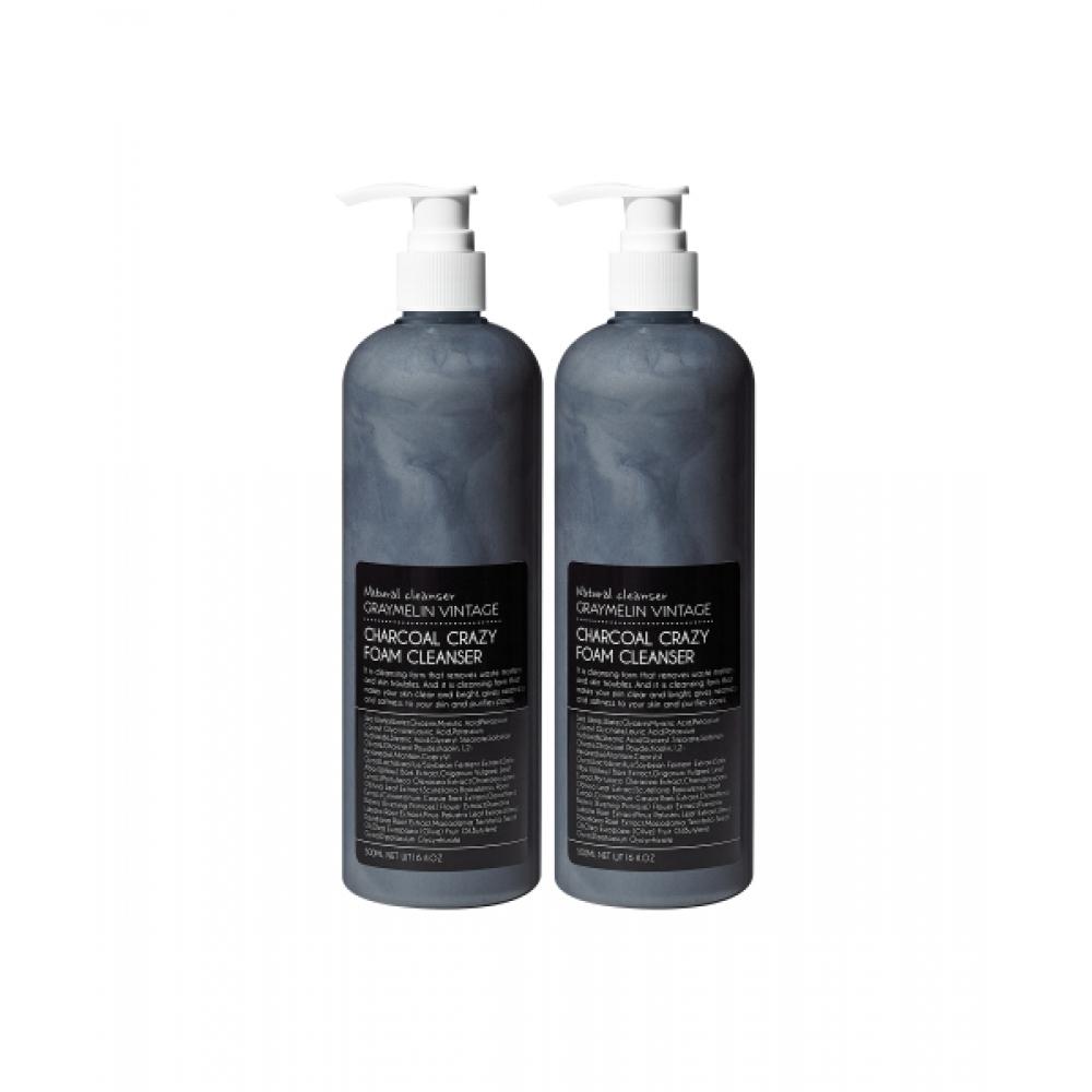 Greymelin Crazy Large Pore Foam Cleansing Charcoal 500ml X2 NONE