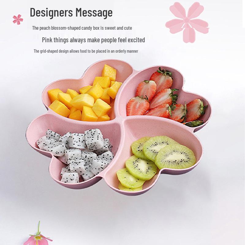 Four-Leaf Clover Snack and Fruit Plate for Home