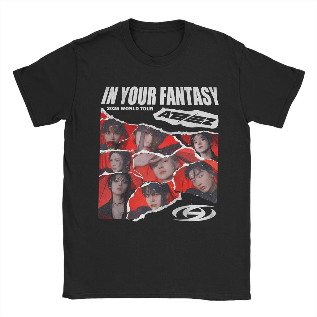 Graphic Printed Ateezed Lemon Drop 2025 Pop Music T Shirt for Men Women  100% Cotton Tee Shirt Short Sleeve Tops