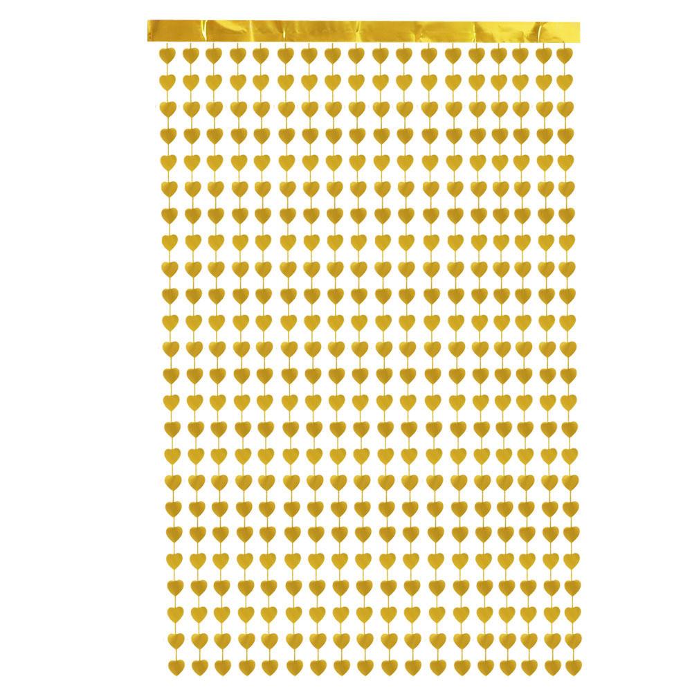 

Премиальная 2-метровая шторка-бахрома цвета розового золота для свадебного и праздничного декора золотой
